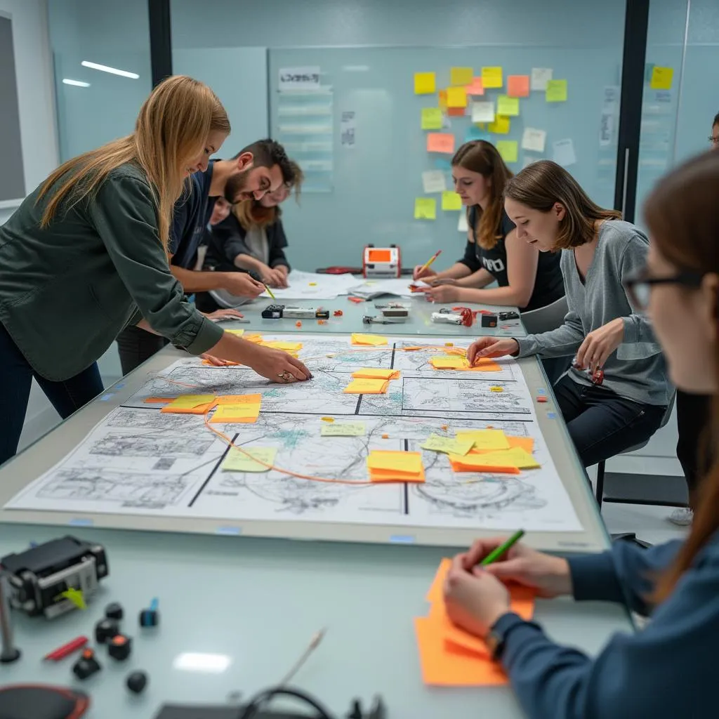 Consultor explicando visión empresarial