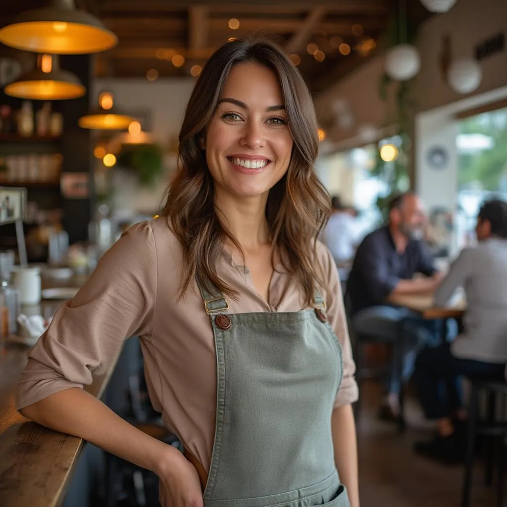 Propietaria de restaurante familiar